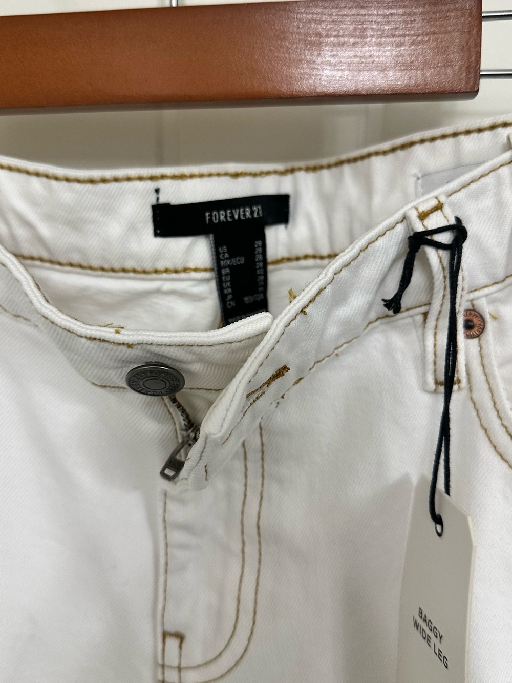 Forever 21 White Distressed Bootcut Jeans - Men - Picture 5 of 5